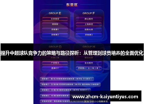 提升中超球队竞争力的策略与路径探析:从管理到球员培养的全面优化 提升中超球队竞争力的策略与路径探析:从管理到球员培养的全面优化